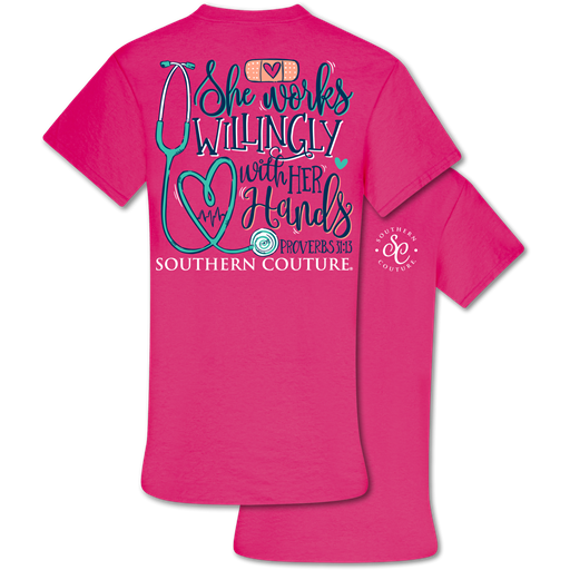 Southern Couture Classic Collection Works Willingly Nurse T-Shirt