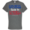 Southern Couture Soft Collection God Bless Scrubs Nurse T-Shirt