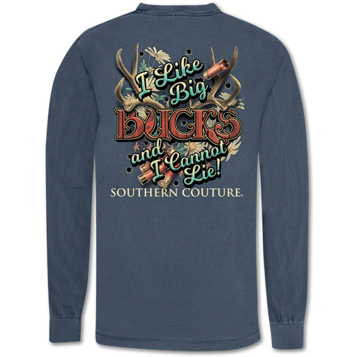 SALE Southern Couture Like Big Bucks Fall Comfort Colors Long Sleeve T-Shirt