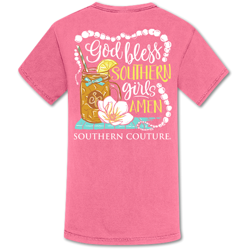 Southern Couture God Bless Southern Girls Comfort Colors T-Shirt