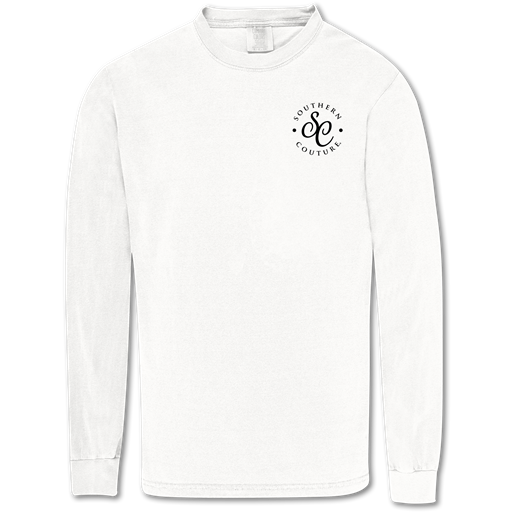 SALE Southern Couture Snow Cute Holiday Comfort Colors Long Sleeve T-Shirt