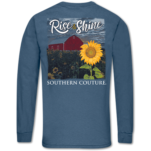 SALE Southern Couture Classic Rise & Shine Sunflower Long Sleeve T-Shirt