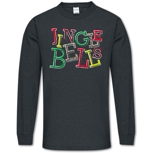 SALE Southern Couture Soft Collection Jingle Bells Holiday Long Sleeve T-Shirt