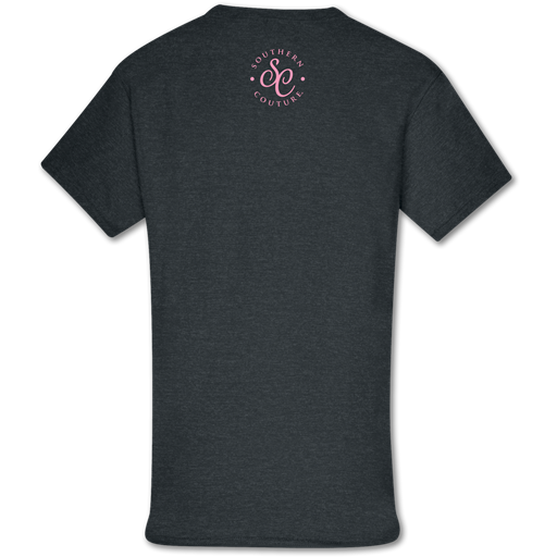 Southern Couture Soft Collection Pink Fleur De Lis T-Shirt