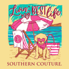 Southern Couture Livin My Best Life Beach Comfort Colors T-Shirt