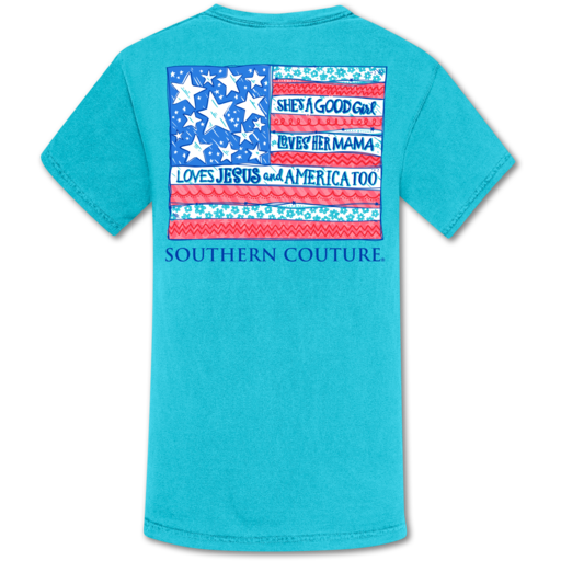 Southern Couture She's A Good Girl USA Comfort Colors T-Shirt