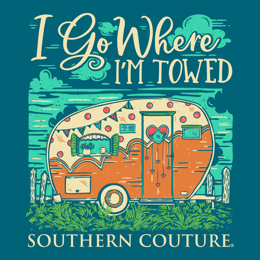 Southern Couture Classic Where I&#39;m Towed Camper T-Shirt
