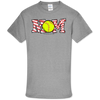Southern Couture Soft Collection Softball Mom front print T-Shirt