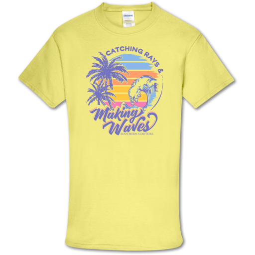 Southern Couture Soft Collection Catching Rays &amp; Making Waves front print T-Shirt