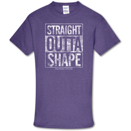 Southern Couture Soft Collection Straight Outta Shape front print T-Shirt