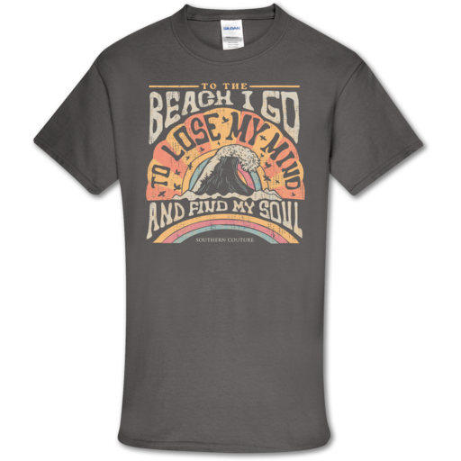 Southern Couture Soft Collection To The Beach I Go front print T-Shirt