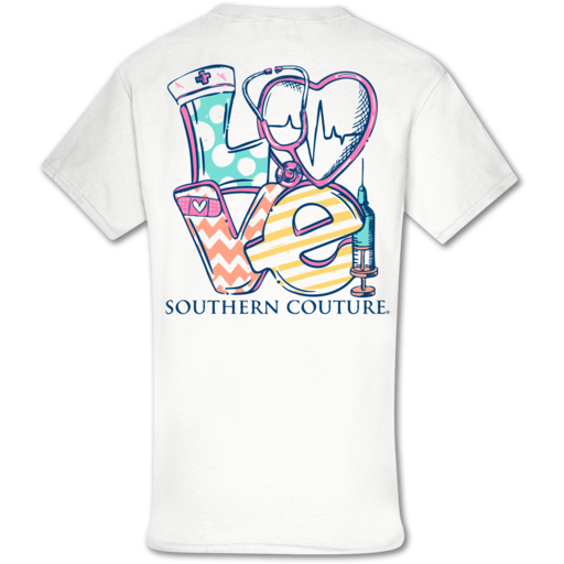 Southern Couture Classic LOVE Nurse T-Shirt