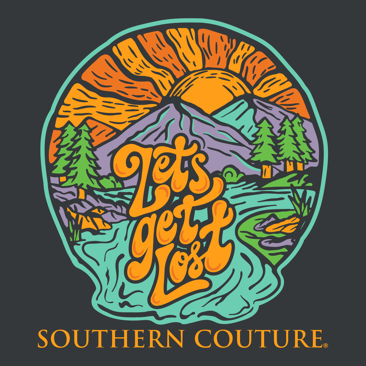 Southern Couture Classic Lets Get Lost Adventure T-Shirt