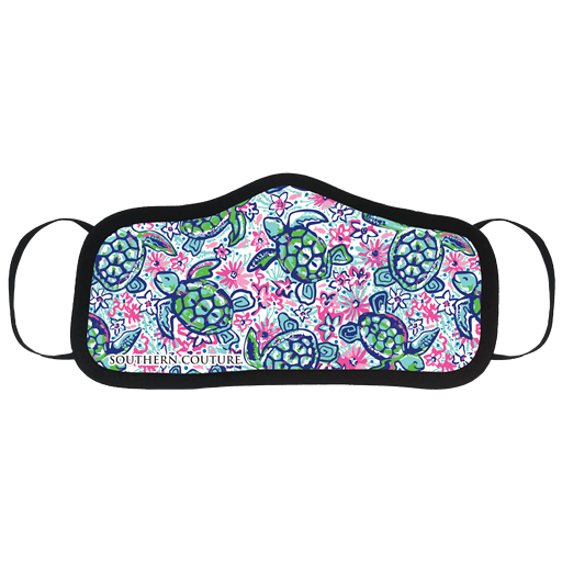 SALE Southern Couture Preppy Turtles Protective Mask