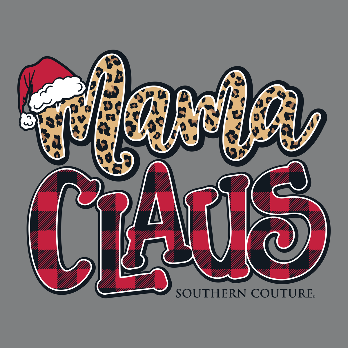 SALE Southern Couture Lightheart Mama Claus Holiday Raglan Long Sleeve T-Shirt