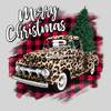 Southern Couture Christmas Leopard Truck Raglan Long Sleeve T-Shirt