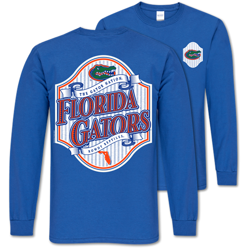 Southern Couture Classic Florida Gators Seersucker Long Sleeve T-Shirt