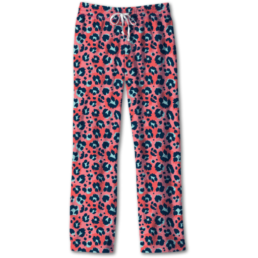 Southern Couture Preppy Coral Leopard Lounge Pants