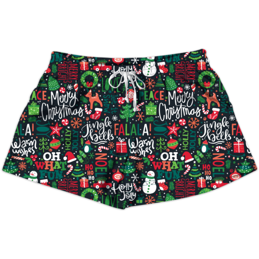 Southern Couture Christmas Print Lounge Shorts