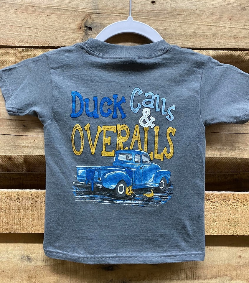 Backwoods Born & Raised Duck Calls & Overalls Truck Bright Unisex Toddler Youth T Shirt