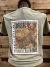 Backwoods Born &amp; Raised Deer Jumping Comfort Colors Unisex T-Shirt