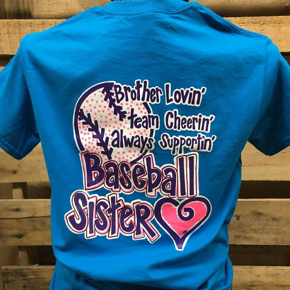 Southern Chics Funny Baseball Sister Sports Sweet Girlie Bright T Shirt