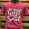 Southern Chics Apparel Well With My Soul Canvas Girlie Bright T Shirt