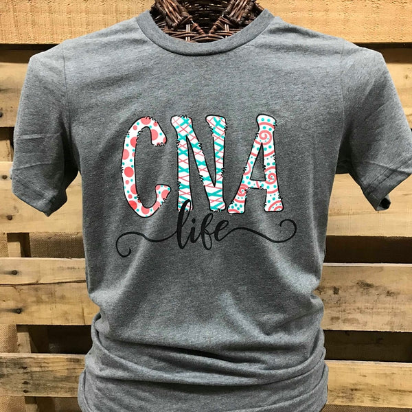 Southern Chics Apparel Nurse CNA Life Certified Nursing Assistant Canvas Girlie Bright T Shirt