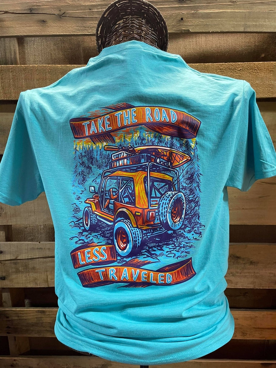 Southern Chics Apparel Take the Road Less Traveled Bright T Shirt