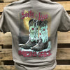Southern Chics Boots Lace &amp; Amazing Grace Christian Girlie Bright T Shirt