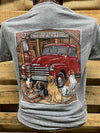 Backwoods Born &amp; Raised Country Truck Lab Dogs Unisex Bright T Shirt