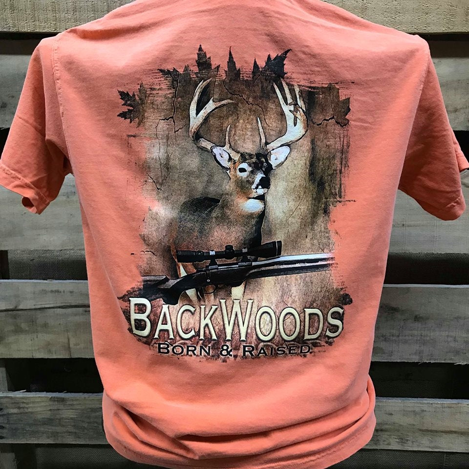 SALE Backwoods Born & Raised Deer Rifle Gun Hunting Unisex T Shirt