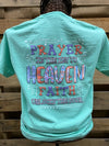 Southern Chics Prayer is the Key to Heaven Christian Comfort Colors Girlie Bright T Shirt
