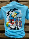 Southern Chics Flip Flops Glass Slippers of the South Girlie Bright T Shirt