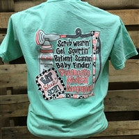 Southern Chics Baby Findin Diagnostic Medical Sonographer Sonography Ultrasound Comfort Colors Island Reef Sweet Girlie Bright T Shirt