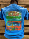 Southern Chics Sun Rays and Lake Waves Bright Comfort Colors Unisex T Shirt