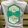 Southern Chics Lil Bit of Prep Whole Lot of Y&#39;all Bow Girlie Bright T Shirt