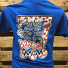 Southern Chics Baseball Mom 2 Blue Girlie Bright T Shirt