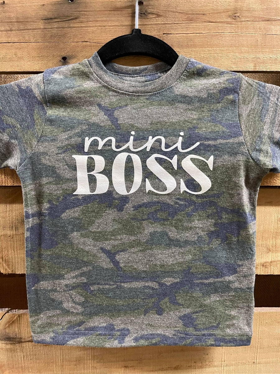 Southern Chics Mini Boss Camo Toddler Youth Bright T Shirt