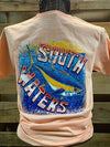 Backwoods South Waters Tuna Beach Fish Fishing Bright Unisex T Shirt