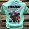 Southern Chics Apparel Straight Outta Shape But Heifer I&#39;m Trying Girlie Bright T Shirt