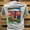 Backwoods Born &amp; Raised Camper Fishing Trails Bikes Canoes Unisex T Shirt