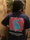 SALE Southern Chics Youth Preppy Bunny Rabbit Distressed Bright T Shirt