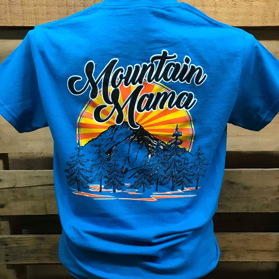 Southern Chics Mountain Mama Mom Girlie Bright T Shirt