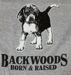 Backwoods Born &amp; Raised Dog Puppy Beagle Bright Unisex Toddler Youth T Shirt - SimplyCuteTees