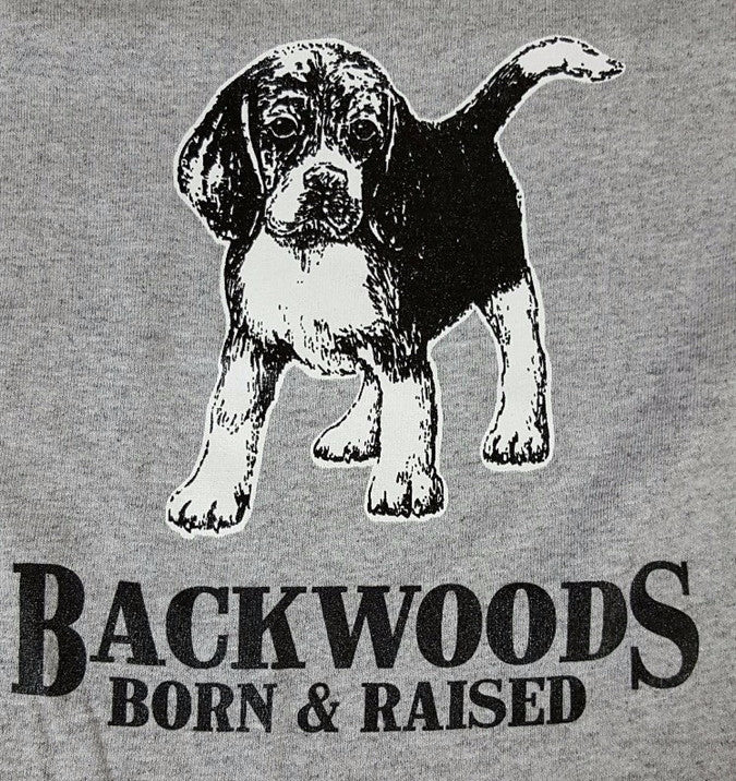 Backwoods Born & Raised Dog Puppy Beagle Bright Unisex Toddler Youth T Shirt - SimplyCuteTees