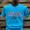 Southern Chics Apparel Nurse Life Canvas Girlie Bright T Shirt