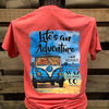 Southern Chics Life is an Adventure Christian Comfort Colors Girlie Bright T Shirt