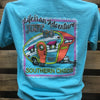 Southern Chics Life is an Adventure Just Go Camper Comfort Colors Girlie Bright T Shirt