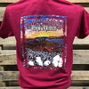 Backwoods Born &amp; Raised Country Truck in Cotton Field Unisex Bright T Shirt